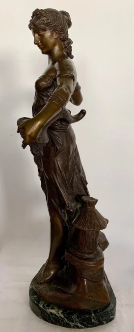 Mutualité , Sculpture En Bronze Signée E Drouot