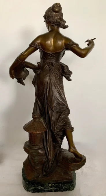 Mutualité , Sculpture En Bronze Signée E Drouot