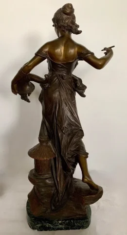 Mutualité , Sculpture En Bronze Signée E Drouot