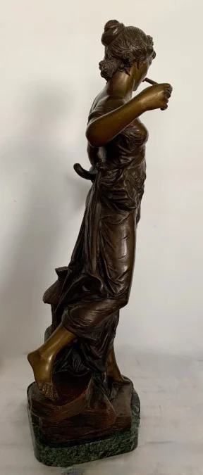 Mutualité , Sculpture En Bronze Signée E Drouot