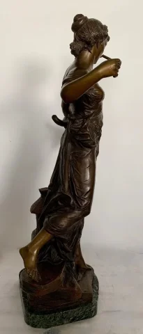 Mutualité , Sculpture En Bronze Signée E Drouot