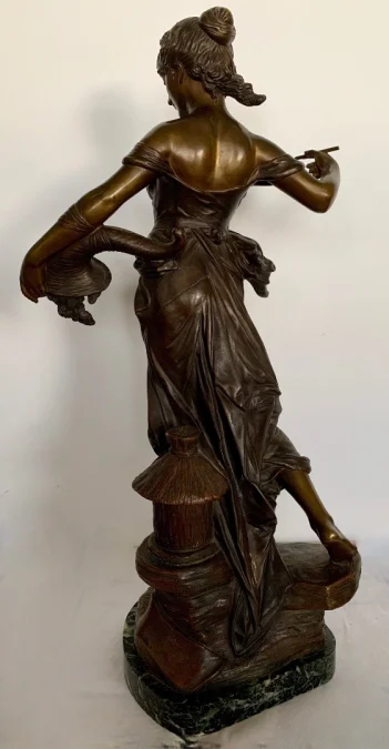 Mutualité , Sculpture En Bronze Signée E Drouot