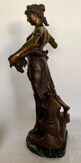 Mutualité , Sculpture En Bronze Signée E Drouot