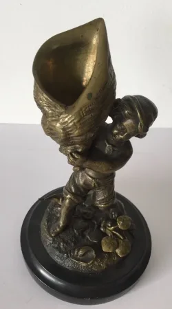 L Enfant Et Le Coquillage , Sujet En Bronze