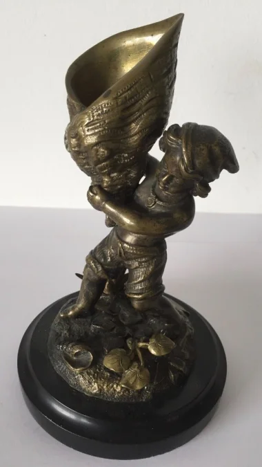 L Enfant Et Le Coquillage , Sujet En Bronze