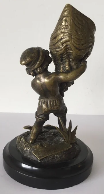 L Enfant Et Le Coquillage , Sujet En Bronze