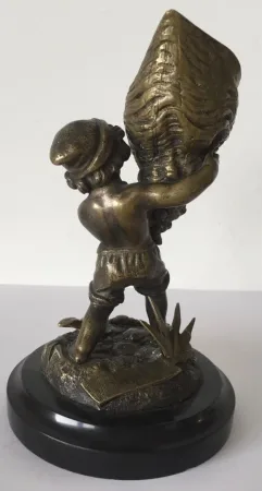 L Enfant Et Le Coquillage , Sujet En Bronze