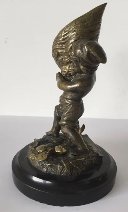 L Enfant Et Le Coquillage , Sujet En Bronze