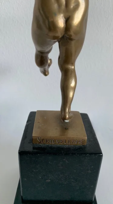 L Enfant Et La Grenouille , Sujet En Bronze