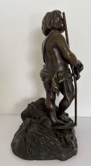 Sujet En Bronze Représentant Un amour Faucheur