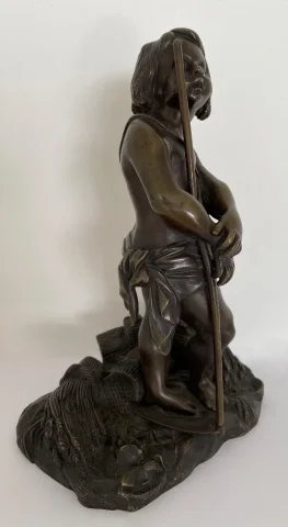 Sujet En Bronze Représentant Un amour Faucheur