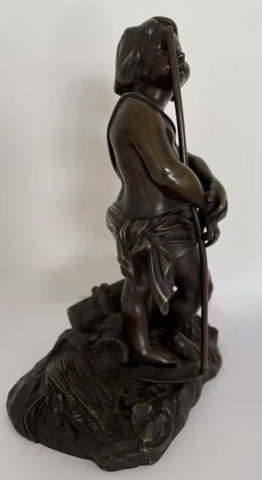 Sujet En Bronze Représentant Un amour Faucheur