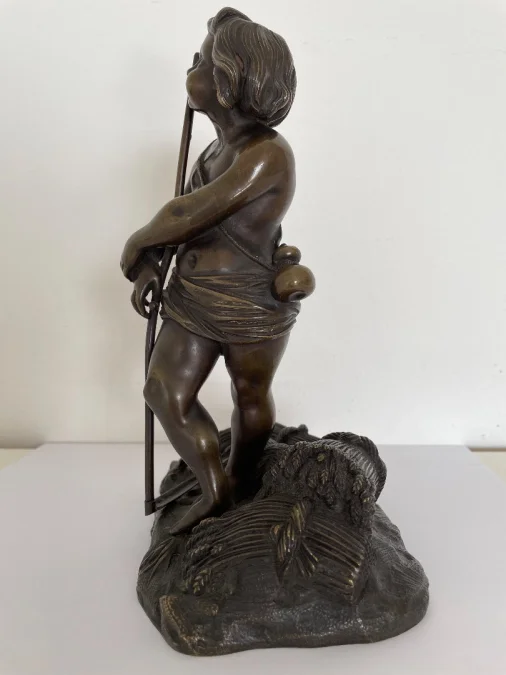 Sujet En Bronze Représentant Un amour Faucheur