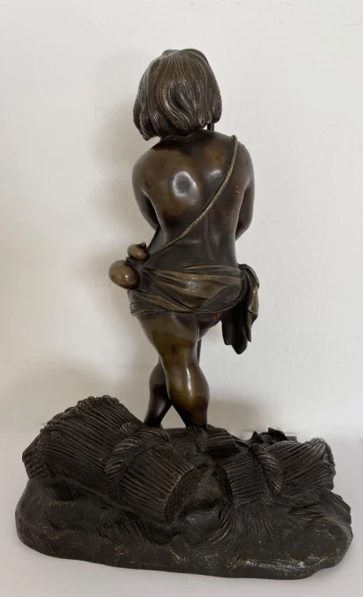 Sujet En Bronze Représentant Un amour Faucheur