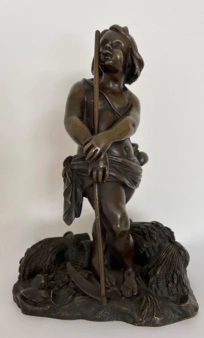 Sujet En Bronze Représentant Un amour Faucheur