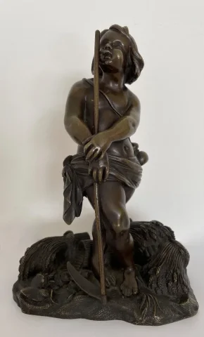Sujet En Bronze Représentant Un amour Faucheur