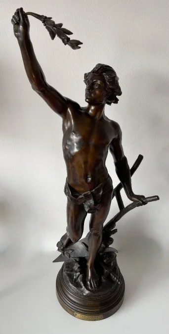 BRONZE STATUETTE SIGNED E. DROUOT