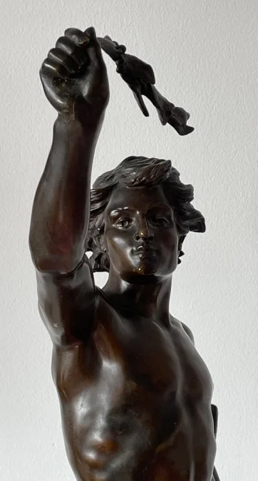 BRONZE STATUETTE SIGNED E. DROUOT