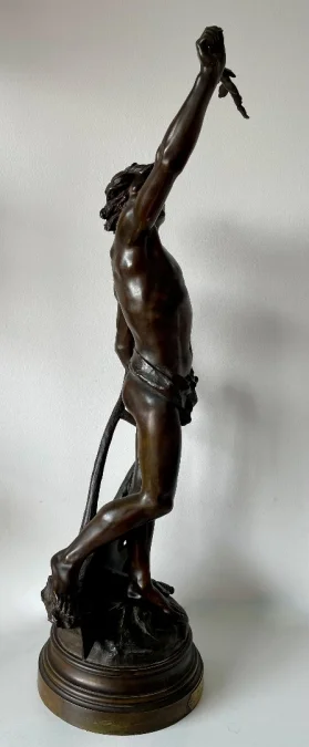 BRONZE STATUETTE SIGNED E. DROUOT