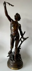 Pax Labor , Sculpture En Bronze Signée E Drouot -