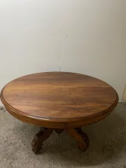 Table Guéridon à Bandeau En Noyer