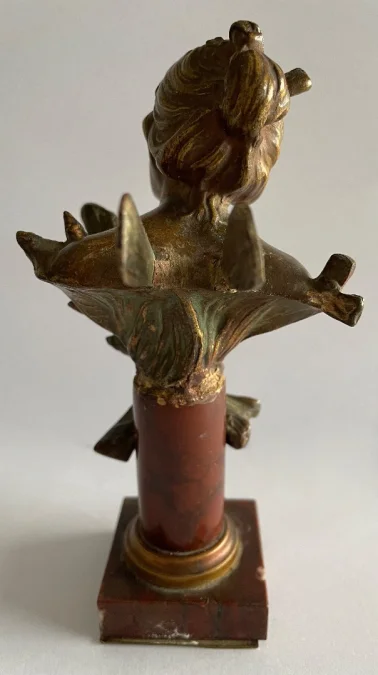 SPELTER BÜSTE signiert FABREUIL