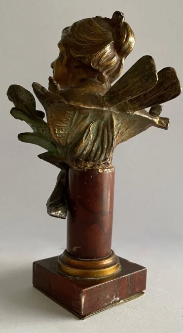 SPELTER BÜSTE signiert FABREUIL