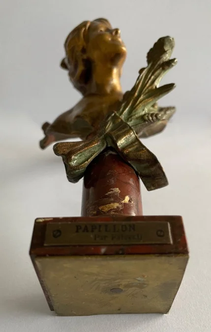 SPELTER BÜSTE signiert FABREUIL