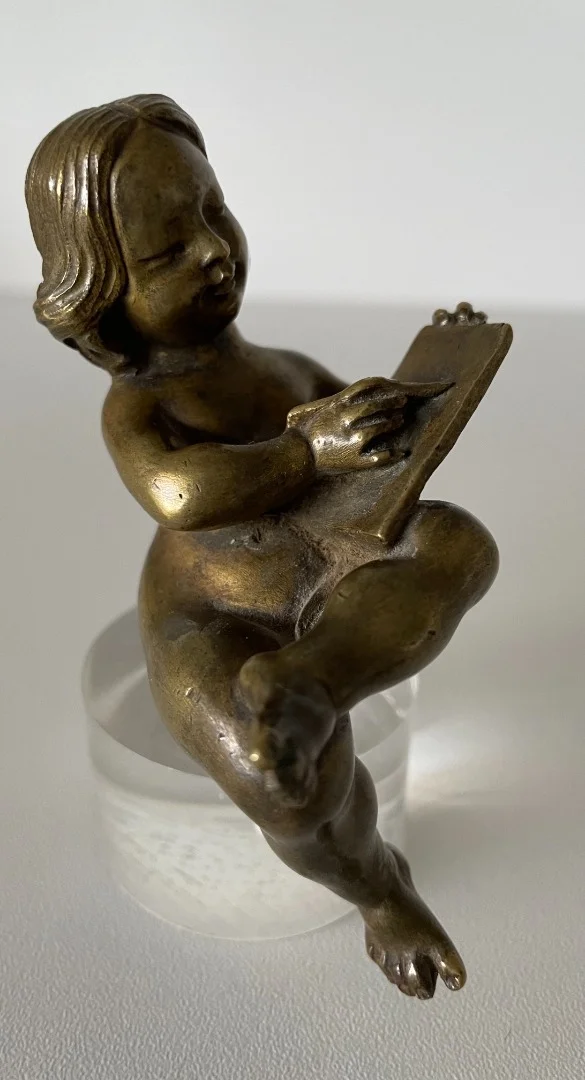 Le Chérubin écrivain , Sujet En Bronze