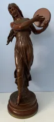 La Danseuse Au Tambourin , Bronze Signé Bourgeois -