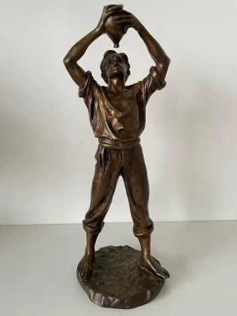 Buveur à La Gourde , Bronze Signé Bofill
