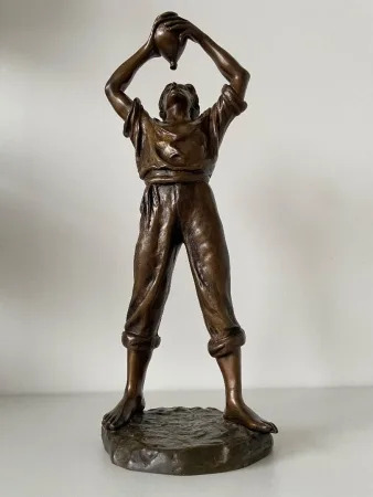 Buveur à La Gourde , Bronze Signé Bofill