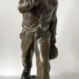 Jeune Homme à La Pipe , Sculpture En Bronze