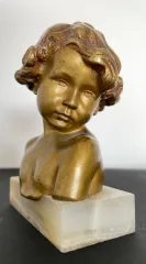 Sujet En Bronze Représentant Un Buste D Enfant