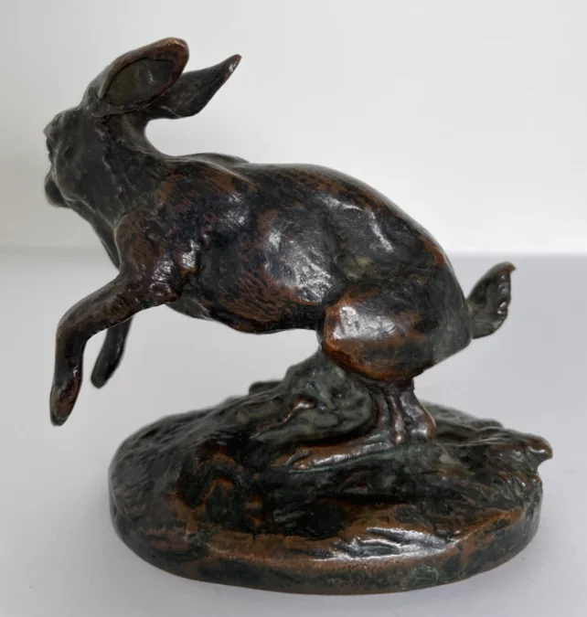 BRONZE HARE signed VIDAL L'AVEUGLE