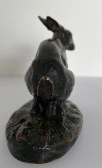 BRONZE HARE signed VIDAL L'AVEUGLE