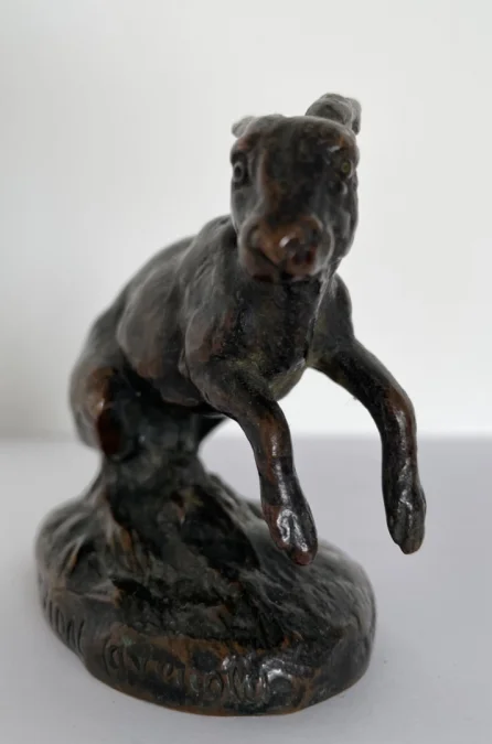 BRONZE HARE signed VIDAL L'AVEUGLE