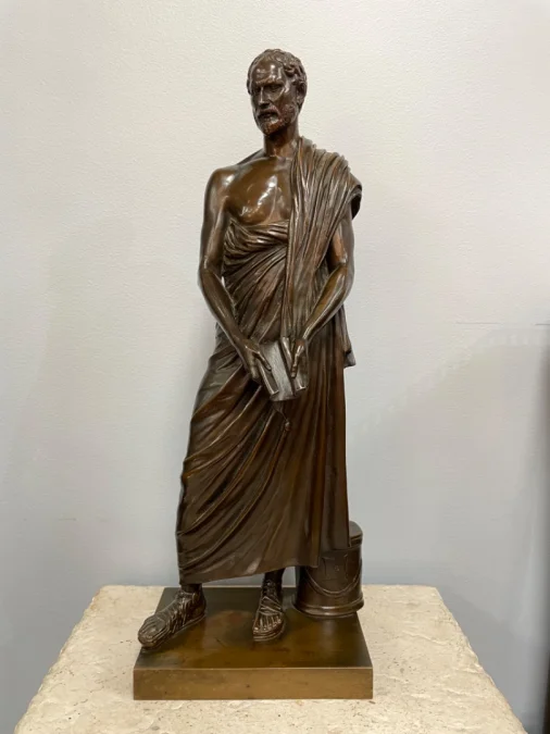 BRONZE STATUETTE OF DEMOSTHENES