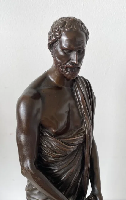 BRONZE STATUETTE OF DEMOSTHENES