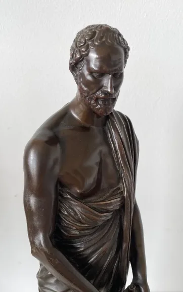 Démosthène , Sculpture En Bronze F Barbedienne Fondeur