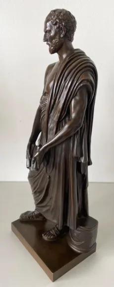 Démosthène , Sculpture En Bronze F Barbedienne Fondeur