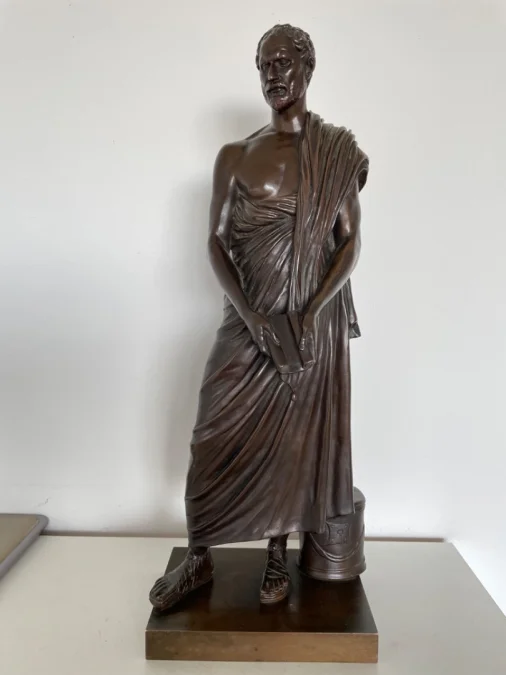 BRONZE STATUETTE OF DEMOSTHENES