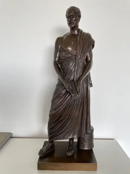 Démosthène , Sculpture En Bronze F Barbedienne Fondeur