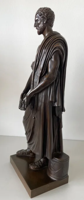 BRONZE STATUETTE OF DEMOSTHENES