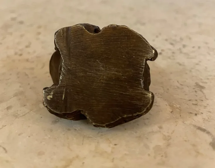 Sujet En Bronze la Grenouille et le crapaud