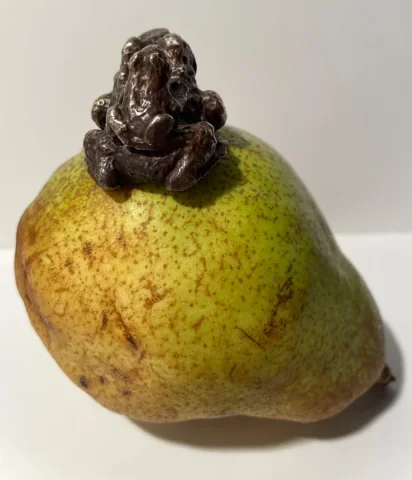 Sujet En Bronze la Grenouille et le crapaud
