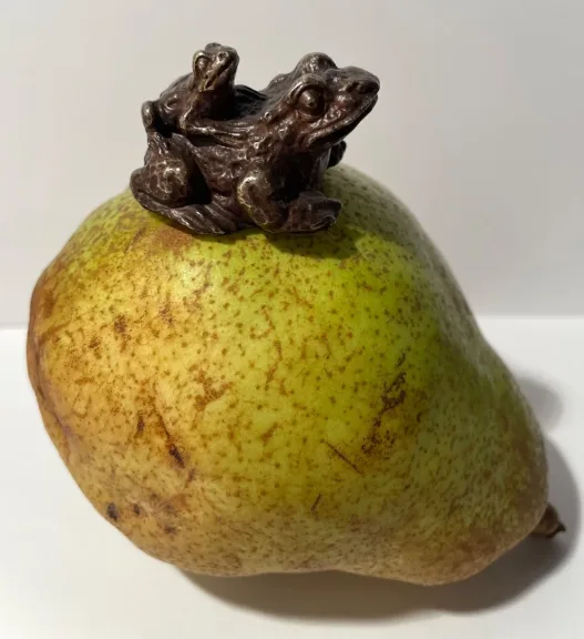 Sujet En Bronze la Grenouille et le crapaud