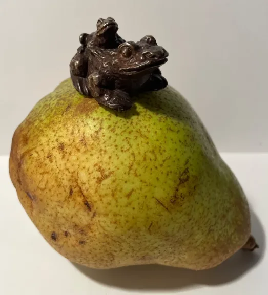 Sujet En Bronze la Grenouille et le crapaud