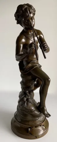 Amour Charmeur , Sculpture En Bronze
