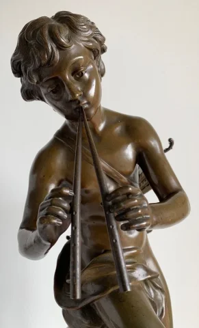 Amour Charmeur , Sculpture En Bronze